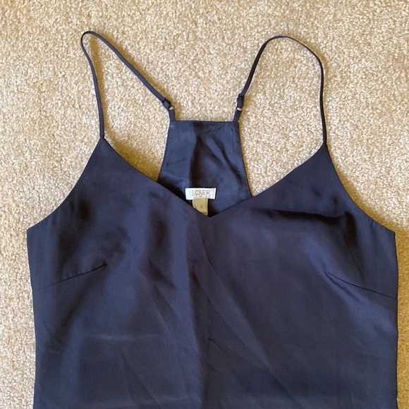 J. Crew black dress 2 mini spaghetti strap sleeveless little black dress LBD - Picture 2 of 7